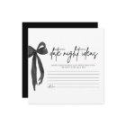 Black Bow Date Night Ideas Bridal Shower Game