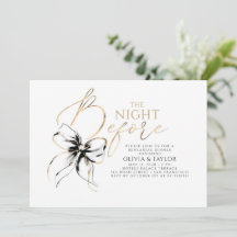 Black Bow Elegant Modern Chic Rehearsal Dinner
