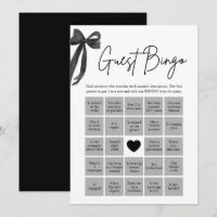 Black Bow Find the Guest Bingo Bridal Shower Game