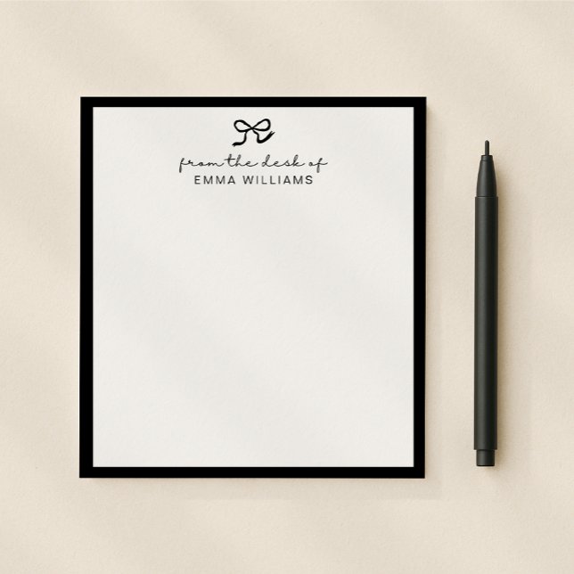 black bow, from the desk of notepad (Creator Uploaded)