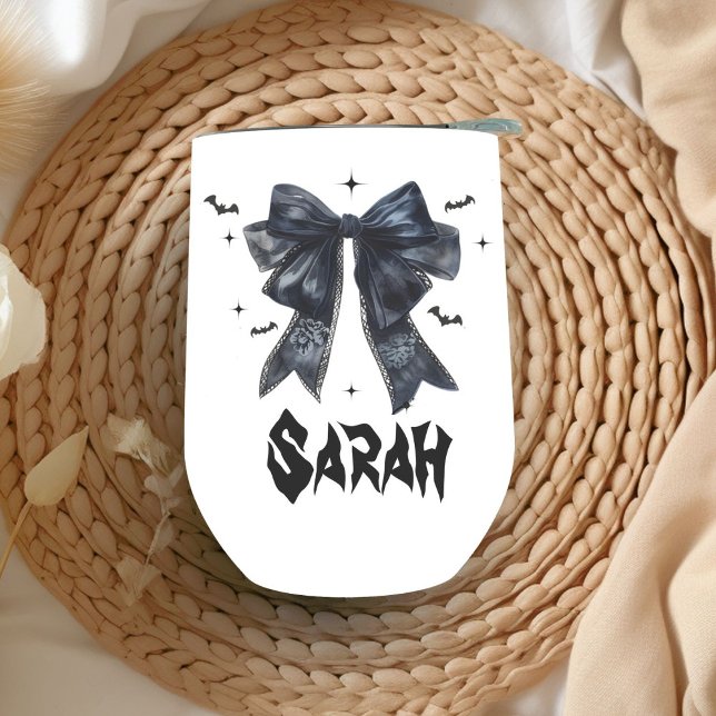 Black Bow Gothic Tote Bachelorette Bridesmaid gift (Creator Uploaded)