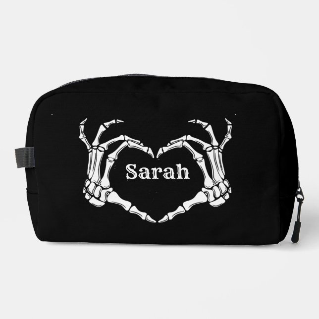 Black Bow Gothic Tote Bachelorette Bridesmaid gift Dopp Kit (Front)