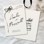 Black Bow Handdrawn Stylish Trendy Wedding Save The Date<br><div class="desc">Save the date in style with this adorable black hand-drawn bow design! Perfect for a romantic and playful wedding vibe,  this sweet card is easy to customise with your details. A charming way to share your special day with loved ones!</div>