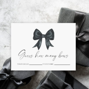 Black bow How many bows bridal game Enclosure Card