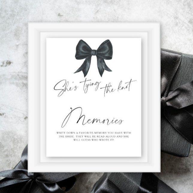 Black Bow Memories with the bride Poster (Creator Uploaded)