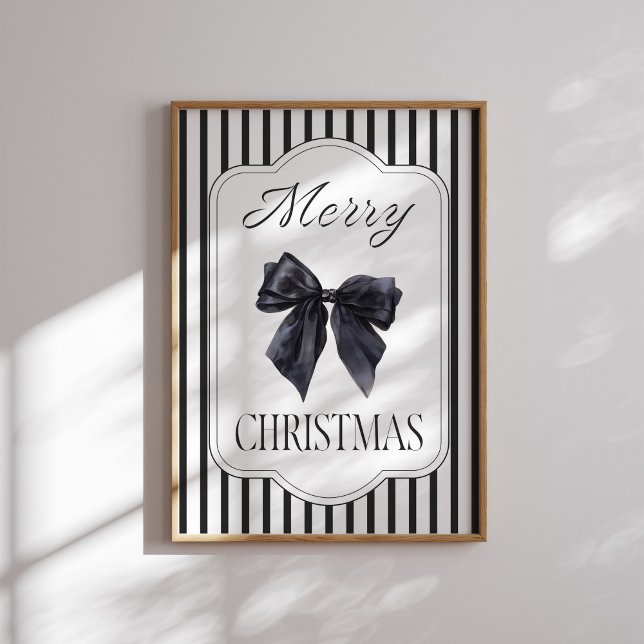 Black Bow Merry Christmas Wall Art (Creator Uploaded)