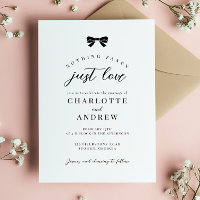 Black Bow Nothing Fancy Just Love Wedding