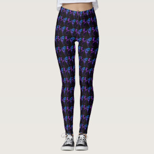 Black Bow Pattern Leggings for Girls
