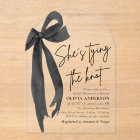 Black Bow She's Tying the Knot Bridal Shower