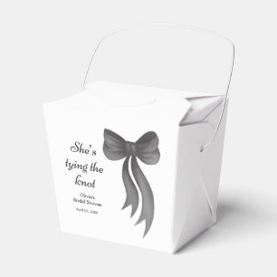 Black Bow She's Tying the Knot Bridal Shower Favour Box