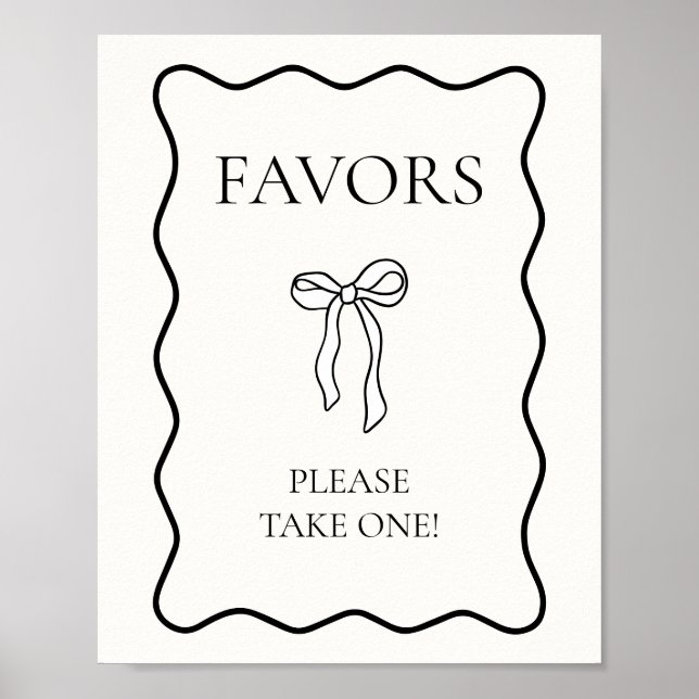 Black Bow Shes Tying the Knot Bridal Shower Favour Poster (Front)