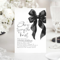 Black Bow She's Tying the Knot Bridal Shower