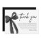 Black Bow She's Tying the Knot Thank You Card