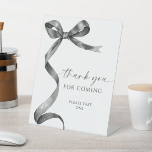 Black Bow Thanks For Coming Sign