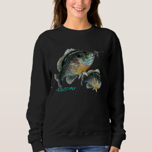 Black Bow Tie Bluegill Fishing Panfish Jig Fly Fi Sweatshirt