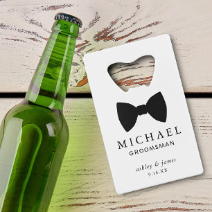 Black Bow Tie Groomsman Personalised Wedding