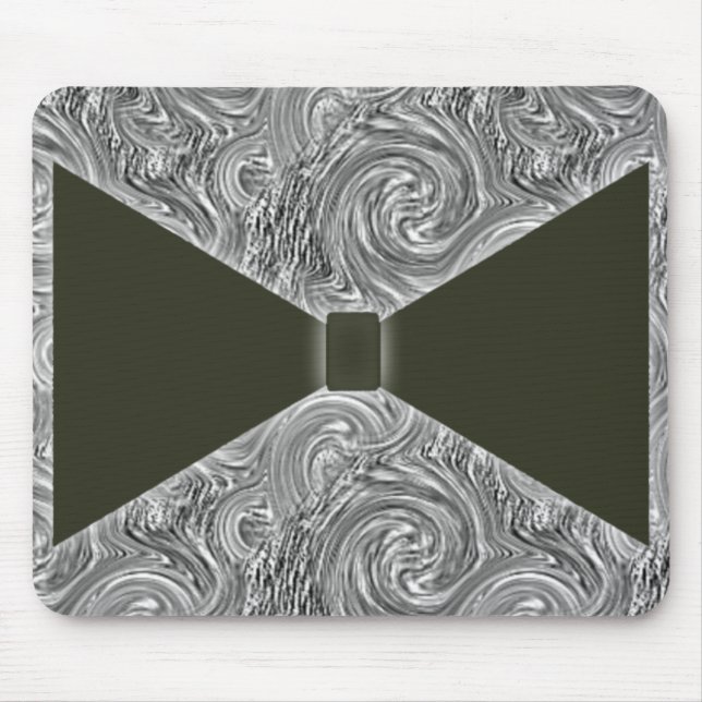 Black  Bow Tie Mouse Pad (Front)