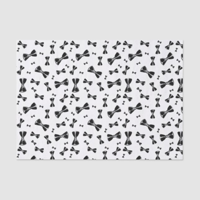 Black bow ties tissue paper (Front)