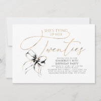 Black Bow Tying up Her Twenties 30th Birthday