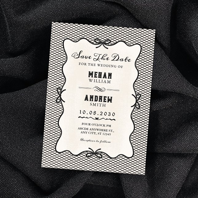 Black bow wedding  invitation (Creator Uploaded)