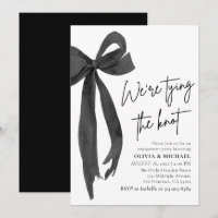 Black Bow We're Tying The Knot Engagement Party