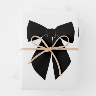 Black Bow Wrapping Paper Sheet