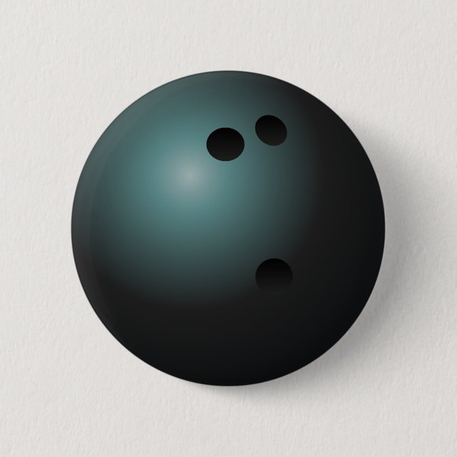 Black Bowling Ball Button (Front)