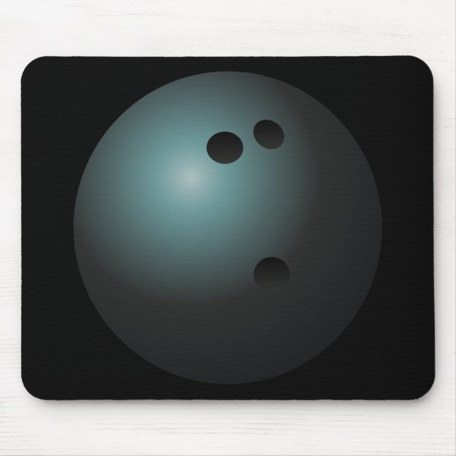 Black Bowling Ball Mousepad (Front)