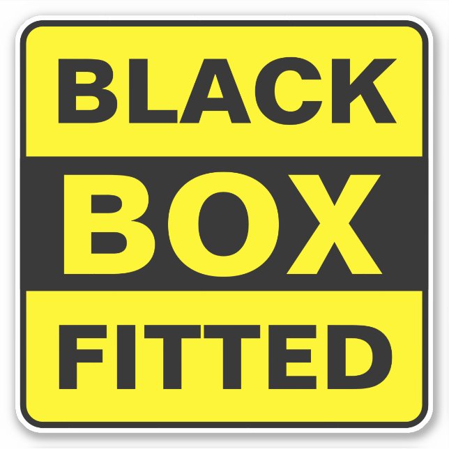 Black Box Fitted Sticker (Car Sign) (Front)