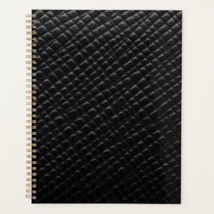 Black box leather planner