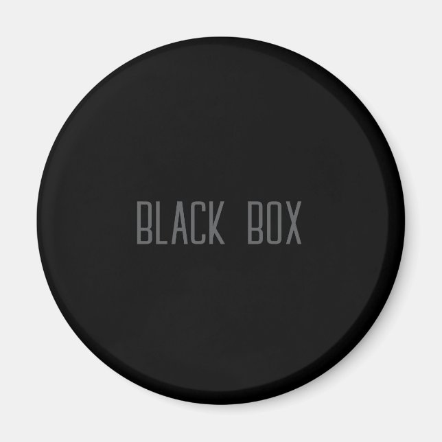 Black Box - Typography Magnet (Front)
