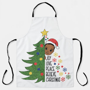 Black boy birthday gift melanin boys Christmas Apron