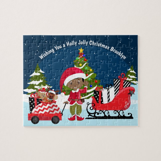 Black Boy Elf Jigsaw Puzzle (Horizontal)