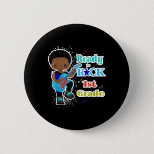 Black Boy Joy 1st Grade Boy First Day Of School He 6 Cm Round Badge
