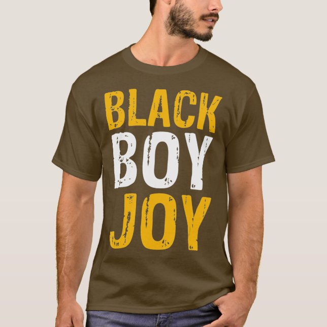 Black Boy Joy African American Black Pride T-Shirt (Front)
