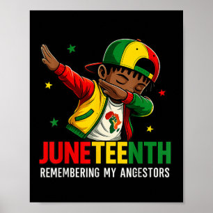 Black Boy Juneteenth Remembering My Ancestors Poster