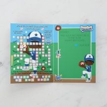 Black Boys Baseball Secret Message Happy Birthday