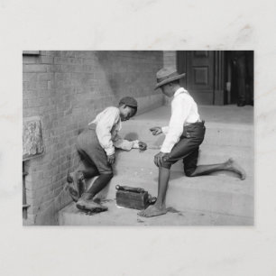Black Boys Shooting Craps 1901 Postcard