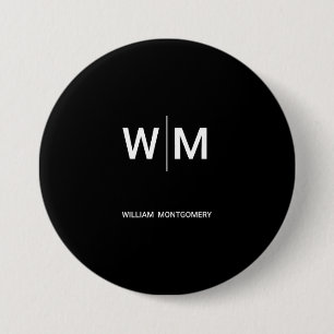 Black Branded Logo   Corporate Business Company 7.5 Cm Round Badge