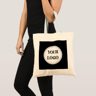 Black Branded Logo Corporate Business Company Ba Tote Bag
