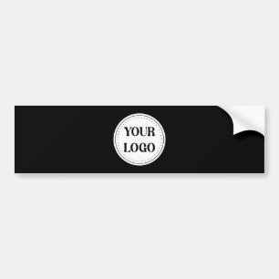 Black Branded Logo   Corporate Business Company Bumper Sticker
