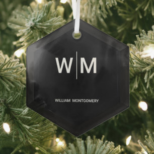 Black Branded Logo   Corporate Business Company Glass Tree Decoration