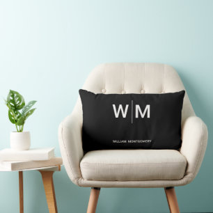 Black Branded Logo   Corporate Business Company Lumbar Cushion