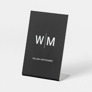 Black Branded Logo   Corporate Business Company Pedestal Sign