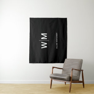 Black Branded Logo   Corporate Business Company Tapestry
