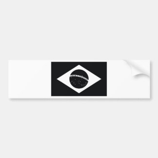 Black Brazil Country Flag Bumper Sticker