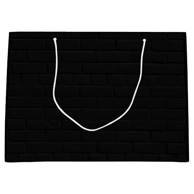 Black Brick Wall Large Gift Bag (Front)