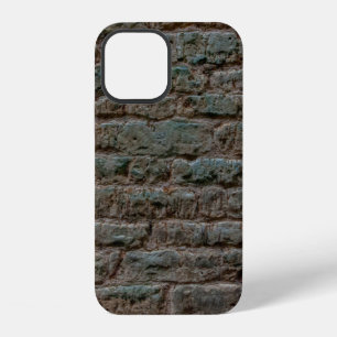 Black Brick Wall Textureabstract, architecture, ba iPhone 12 Case