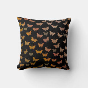 black bright, shiny, butterflies, exclusive cushion