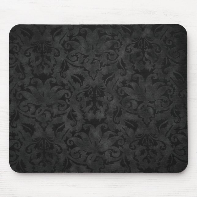 Black Brocade Mouse Pad (Front)